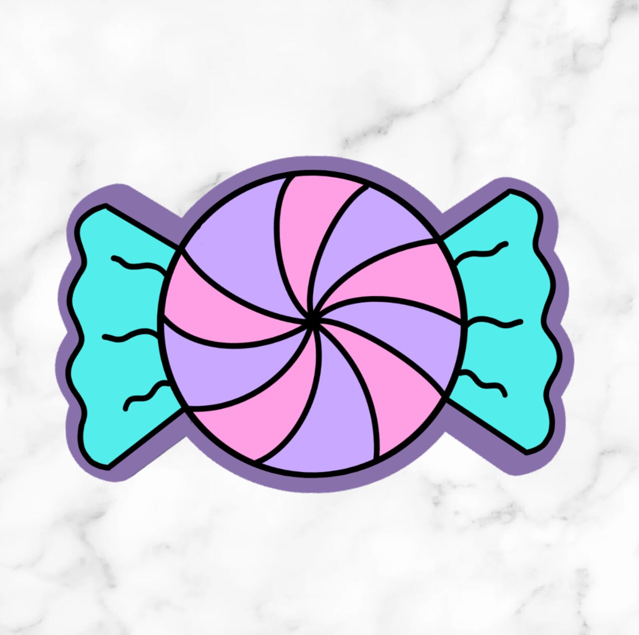 Candy Sweet One Themed Happy Birthday Cutters With Stamp Option